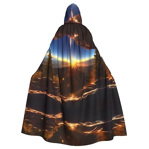 CHUNMINW Shining Overlook Print Kapuzenumhang Halloween Umhang Lustiger Robe für Uni Erwachsene Cosplay Hexe Wikinger Kostüm von CHUNMINW