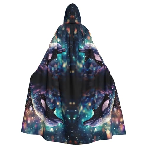 CHUNMINW Umhang mit Kapuze, bunt, Sternenhimmel, Ozean, Delfin-Druck, Halloween-Umhang, lustiger Bademantel für Uni, Erwachsene, Cosplay, Hexe, Wikinger-Kostüm CHUNMINW Umhang mit Kapuze, bunt, Sternenhimmel, Ozean, Delfin-Druck, Halloween-Umhang, lustiger Bademantel für Uni, Erwachsene, Cosplay, Hexe, Wikinger-Kostüm von CHUNMINW