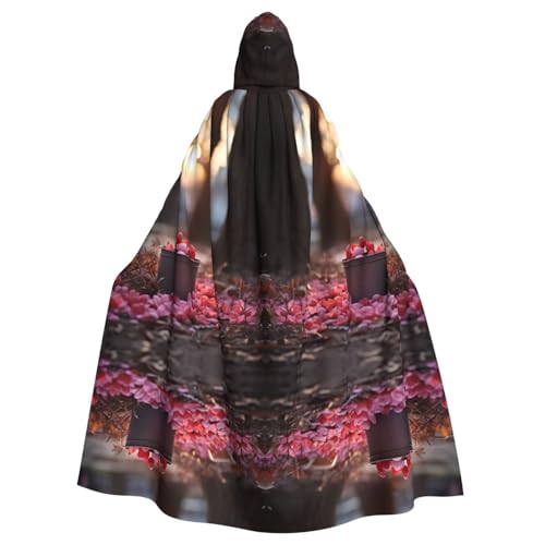 CHUNMINW Umhang mit Kapuze und rotem Herz-Blumendruck, Halloween-Umhang, lustiger Robe für Erwachsene, Cosplay, Hexe, Wikinger-Kostüm CHUNMINW Umhang mit Kapuze und rotem Herz-Blumendruck, Halloween-Umhang, lustiger Robe für Erwachsene, Cosplay, Hexe, Wikinger-Kostüm von CHUNMINW
