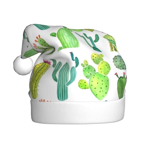 CHUNMINW Weihnachtsmütze mit Kaktusaufdruck, personalisierbar, für Damen, Erwachsene, Samt, Urlaubsmütze, Plüsch-Weihnachtsmütze CHUNMINW Weihnachtsmütze mit Kaktusaufdruck, personalisierbar, für Damen, Erwachsene, Samt, Urlaubsmütze, Plüsch-Weihnachtsmütze von CHUNMINW
