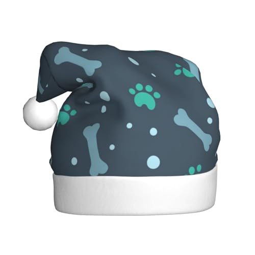 CHUNMINW Weihnachtsmütze mit Knochen und Hundekrallen, personalisierbar, für Damen, Erwachsene, Samt, Urlaubsmütze, Plüsch-Weihnachtsmütze CHUNMINW Weihnachtsmütze mit Knochen und Hundekrallen, personalisierbar, für Damen, Erwachsene, Samt, Urlaubsmütze, Plüsch-Weihnachtsmütze von CHUNMINW