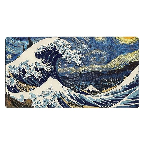CHUNNAN Playmat für MTG Great Wave TCG Playmat Brettspiel Kartenspiel Sammelkartenspiel Spielmatte Schreibtischunterlage Original handbemalt genähte Kanten glatte Oberfläche Gummiboden 59,9 x 35,1 cm CHUNNAN Playmat für MTG Great Wave TCG Playmat Brettspiel Kartenspiel Sammelkartenspiel Spielmatte Schreibtischunterlage Original handbemalt genähte Kanten glatte Oberfläche Gummiboden 59,9 x 35,1 cm von CHUNNAN