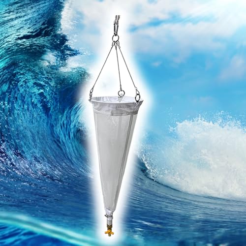 Planktonnetz 125 200 Mesh Nylon-Probenahmenetz, Planktonnetze Für Reservoirs/Teiche/Ozeane Mit 5 M Probenahmeseil, Experimentelles Nylonnetz Für Protozoen(0.112mm(125 mesh)) von CHZFFD