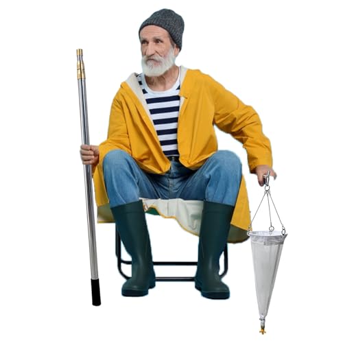 Planktonnetz 64 112 μm Nylon-Probenahmenetz, 125 200 Mesh Phytoplankton-Probenahmewerkzeug Für Kleintiere/Schleim, Ultrakompaktes Verdicktes Sammelsystem(125 mesh,3.3-8.2ft/1m-2.5m) von CHZFFD