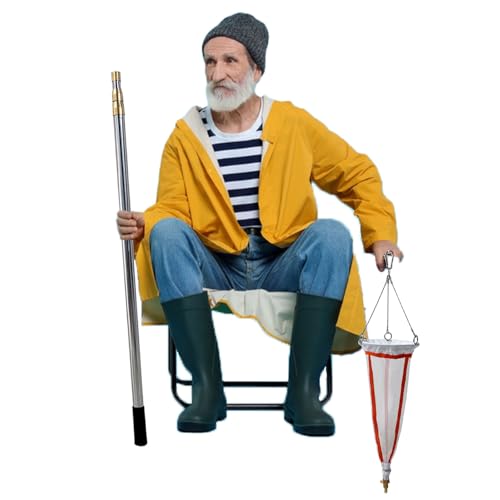 Planktonnetz 64 112 μm Nylon-Probenahmenetz, 125 200 Mesh Phytoplankton-Probenahmewerkzeug Für Kleintiere/Schleim, Ultrakompaktes Verdicktes Sammelsystem(200 mesh,3.3-8.2ft/1m-2.5m) von CHZFFD