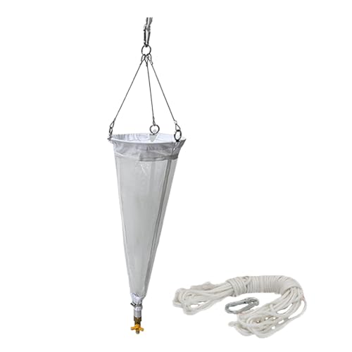 Planktonnetz Experimentelles Planktonnetz - 125 200 Maschen, Phytoplankton-Sammelwerkzeug Mit 5 M Probenahmeseil, Verdicktes Nylon-Probenahmenetz(125 mesh) von CHZFFD