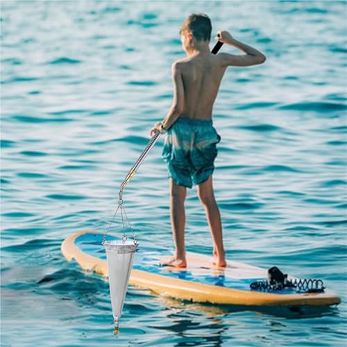 Planktonnetz Ozean-Plankton-Probenahmenetz - 64 112 ‌µm, Planktonnetz Ausziehbarer Stange, Experimentelle Phytoplankton-Sammelnetze Aquatische Mikroorganismen(125 mesh,3.3-8.2ft/1m-2.5m) von CHZFFD