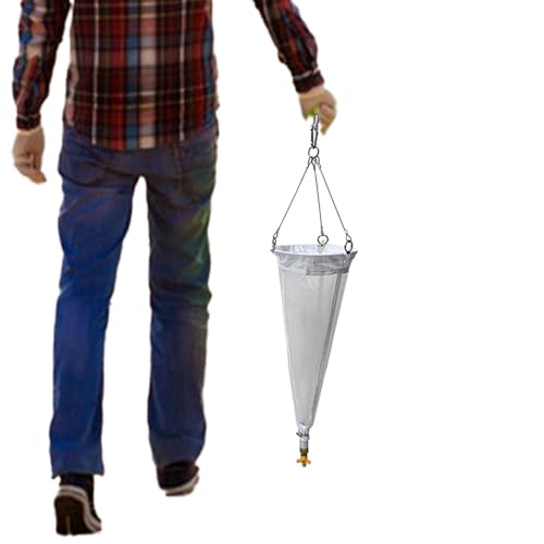 Planktonnetz Tragbares Plankton-Sammelnetz Mit 5 M Probenahmeseil, Ultrakompakte Phytoplanktonnetze Für Stauseen/Kleintiere/Teiche, Nylon-Probenahmenetz(125 mesh) von CHZFFD