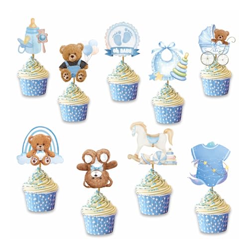 CharmeFleur 18 Stück Baby Shower Cupcake Toppers Bären Cupcake Zähler für Baby Shower Kinder Geburtstags Themen Party Geschlechts enthüllung Kuchen Dekorationen Artikel Bären Kuchentitel CharmeFleur 18 Stück Baby Shower Cupcake Toppers Bären Cupcake Zähler für Baby Shower Kinder Geburtstags Themen Party Geschlechts enthüllung Kuchen Dekorationen Artikel Bären Kuchentitel von CHarmeFleur