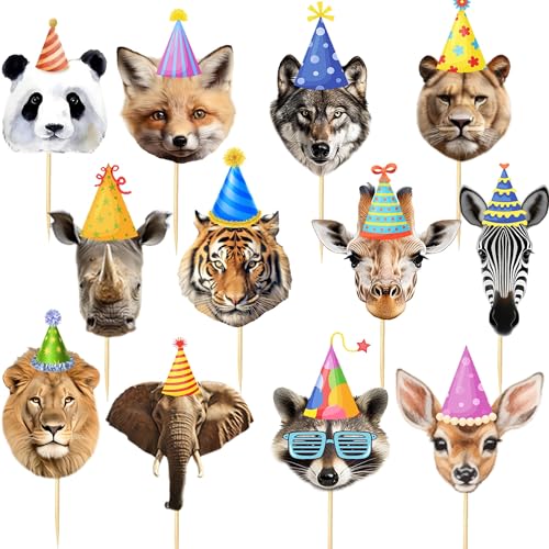 CharmeFleur Safari Tiere Party Cupcake Deko, 24 Stück Dschungel Kuchen Deko Safari Dschungel Zubehör Wilde Tiere Geburtstag Baby Shower Party Geschenke CharmeFleur Safari Tiere Party Cupcake Deko, 24 Stück Dschungel Kuchen Deko Safari Dschungel Zubehör Wilde Tiere Geburtstag Baby Shower Party Geschenke von CHarmeFleur