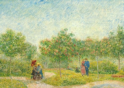 1000 Teile Puzzle Für Erwachsene - Garden With Courting Couples von Vincent Van Gogh - Berühmte Malerei Galerie Puzzle von CHengQiSM