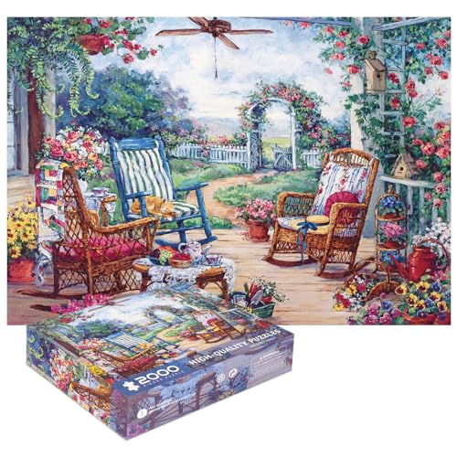2000-Teiliges Puzzle - Mittagessen im Garten für Erwachsene, Ölgemälde-Motiv, Lunch-Puzzle von CHengQiSM