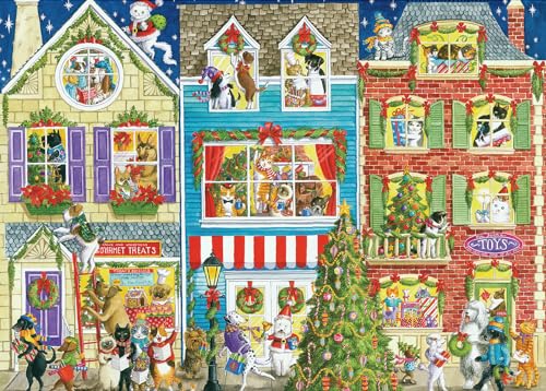 Weihnachten Puzzles Puzzle 1000 Teile-Haustier Weihnachten Weihnachtspuzzle Erwachsene 1000 Teile Puzzles Weihnachten Puzzle 1000 Teile für Erwachsene Festival Senior Puzzel von CHengQiSM