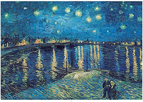 CHengQiSM Puzzle 2000 Teile Puzzle für Erwachsene Jigsaw Puzzle - Van Gogh - Starry Night Over The Rhone, Puzzle 2000 Teile für Erwachsene und Kinder ab 14 Jahren, Mehrfarbig 100 x70 cm von CHengQiSM