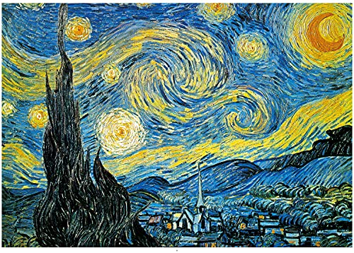 CHengQiSM Puzzle 2000 Teile Puzzle für Erwachsene Jigsaw Puzzle - Van Gogh - The Starry Night, Puzzle 2000 Teile für Erwachsene und Kinder ab 14 Jahren, Mehrfarbig 100 x70 cm von CHengQiSM