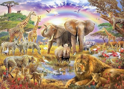 CHengQiSM Wild Animal Jigsaw Puzzle 1000 Teile Für Erwachsene - Hard Impossible Adult Puzzle - Home Room Decoration (27.55" x 19.75") von CHengQiSM