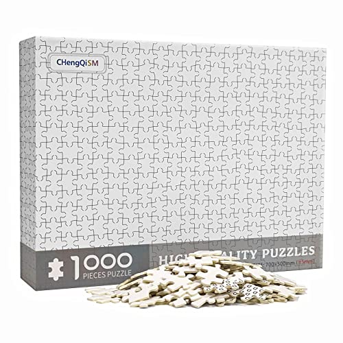 Puzzles 1000 Teile für Erwachsene, Leere Puzzles, Reine Leere weiße Puzzles, einfarbige Puzzles, härteste Puzzles, Hölle-Schwierigkeit, Puzzle für Erwachsene, Teenager von CHengQiSM