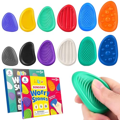 CHmiss 12 Stück Toys Sensory Stones,Emotional Beruhigendes Spielzeug,Sensory Toys Stone,Fidget Toys Kinder für Stress,Sensorik Spielzeug Anti Stress Kinder,Für Autistische Kinder und Erwachsene CHmiss 12 Stück Toys Sensory Stones,Emotional Beruhigendes Spielzeug,Sensory Toys Stone,Fidget Toys Kinder für Stress,Sensorik Spielzeug Anti Stress Kinder,Für Autistische Kinder und Erwachsene von CHmiss