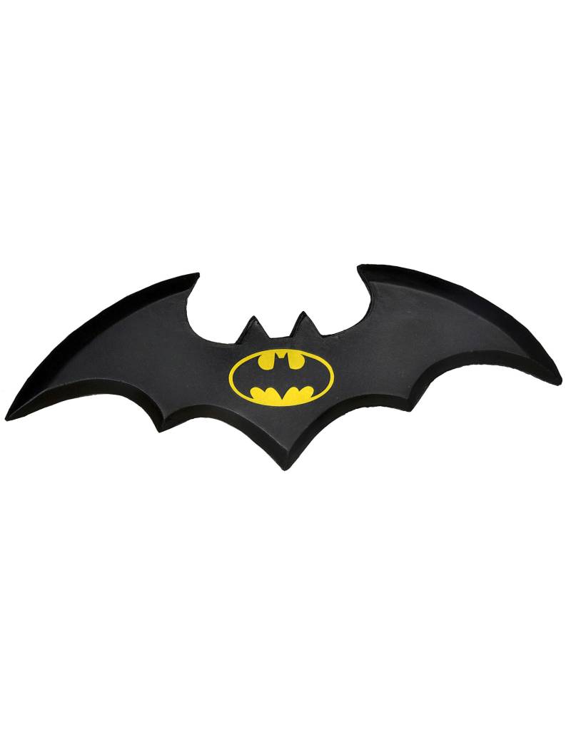 Batarang Batman-Spielzeugwaffe schwarz-gelb von KARNEVAL-MEGASTORE