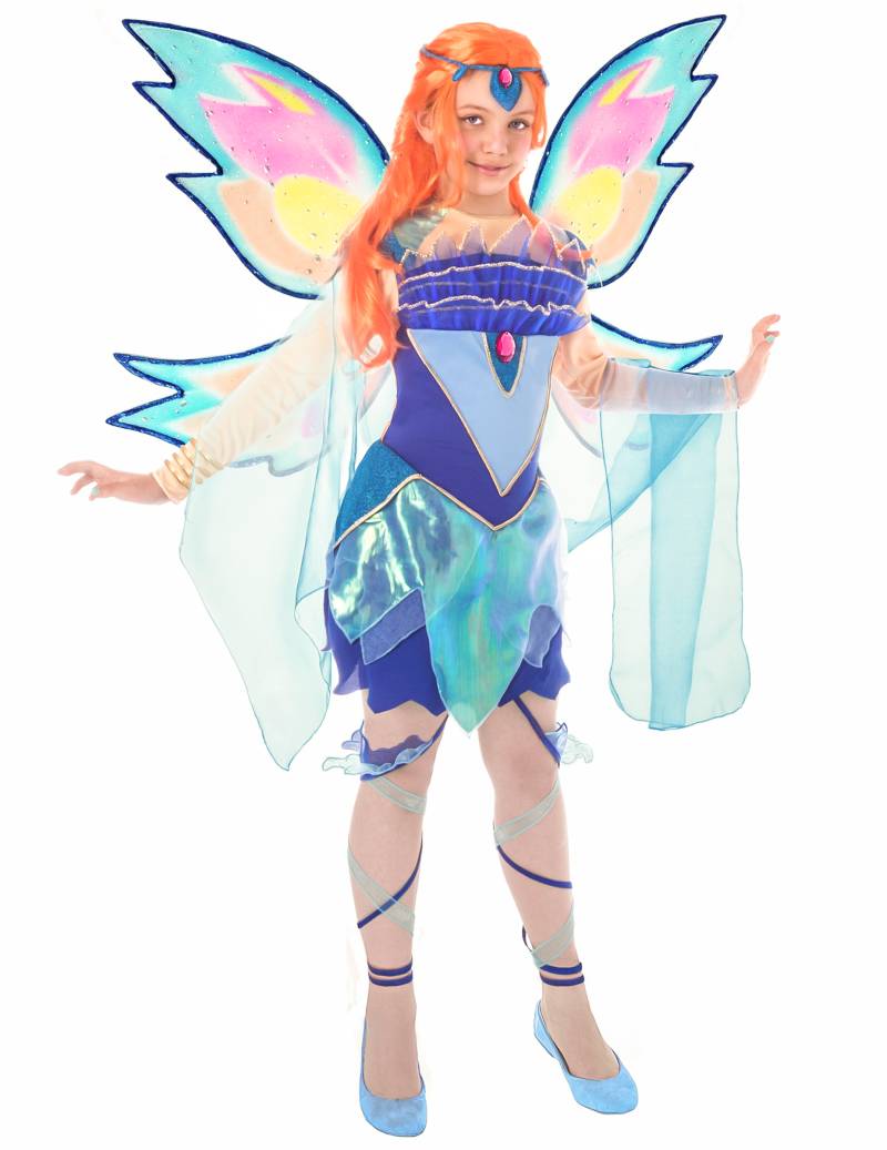 Bloom-Kostüm für Mädchen Winx Club bunt von KARNEVAL-MEGASTORE