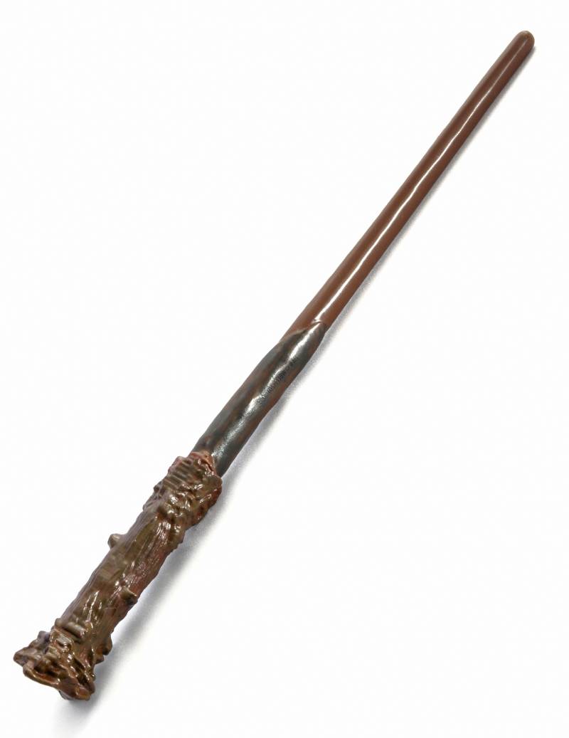 Harry Potter-Zauberstab Deluxe mit Glaskasten Accessoire braun 35 cm von RUBIES FRANCE