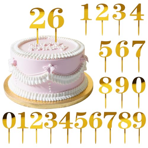 20 Stück Zahlen 0-9 Cake Topper,Acryl Happy Birthday Tortendeko,Cake Topper Geburtstag Gold,Personalisiert Kuchen Toppers für Geburtstagsfeiern Jeden Alters Hochzeitsparty 20 Stück Zahlen 0-9 Cake Topper,Acryl Happy Birthday Tortendeko,Cake Topper Geburtstag Gold,Personalisiert Kuchen Toppers für Geburtstagsfeiern Jeden Alters Hochzeitsparty von CIATBYYJ