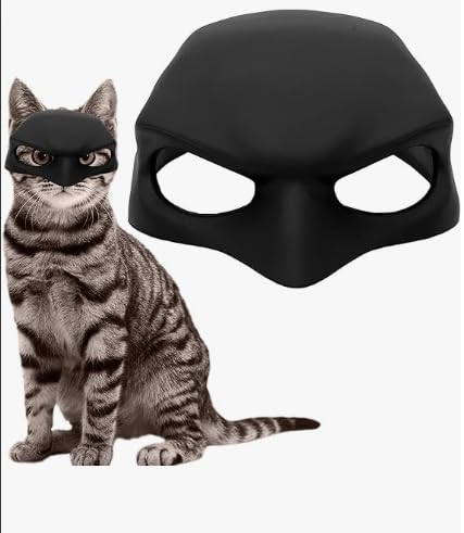 CIATBYYJ Katzen-Fledermaus-Maske, Cosplay-Hut für Foto-Requisite, Fledermaus-Katzen-Masken für Halloween, Cosplay, lustiges Katzenkostüm, Zubehör (schwarz) von CIATBYYJ