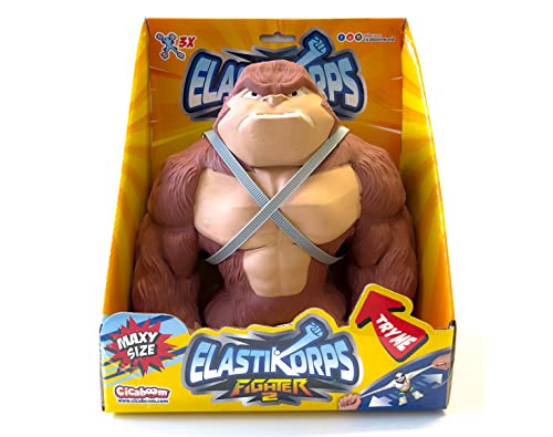 CICABOOM - Maxy Gilla - Gorilla ausziehbares Spielzeug (23 cm x 2 kg) - Elastikorps Fighter 2 - Geschenkidee für Kinder (braun) CICABOOM - Maxy Gilla - Gorilla ausziehbares Spielzeug (23 cm x 2 kg) - Elastikorps Fighter 2 - Geschenkidee für Kinder (braun) von CICABOOM