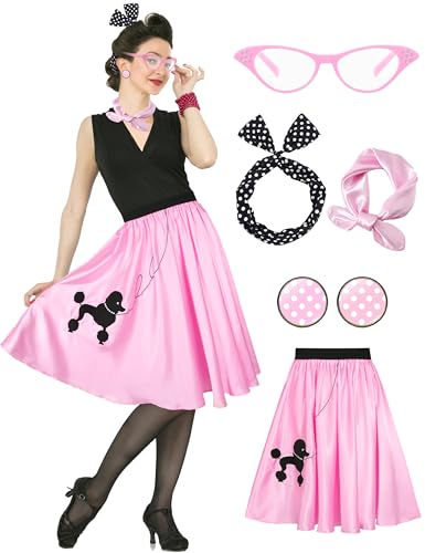 CICOCI Sock Hop Kostüm Fett 1950er Pudel Röcke für Damen 50er Jahre Kostüme Zubehör Halloween Kostüme CICOCI Sock Hop Kostüm Fett 1950er Pudel Röcke für Damen 50er Jahre Kostüme Zubehör Halloween Kostüme von CICOCI
