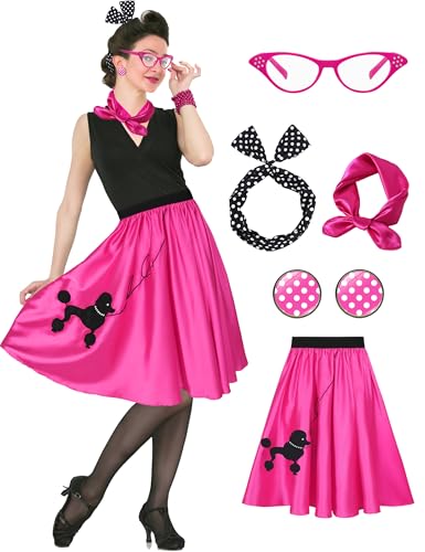 CICOCI Sock Hop Kostüm Fett 1950er Pudel Röcke für Damen 50er Jahre Kostüme Zubehör Halloween Kostüme CICOCI Sock Hop Kostüm Fett 1950er Pudel Röcke für Damen 50er Jahre Kostüme Zubehör Halloween Kostüme von CICOCI