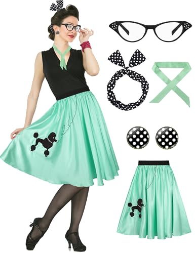 CICOCI Sock Hop Kostüm Fett 1950er Pudel Röcke für Damen 50er Jahre Kostüme Zubehör Halloween Kostüme CICOCI Sock Hop Kostüm Fett 1950er Pudel Röcke für Damen 50er Jahre Kostüme Zubehör Halloween Kostüme von CICOCI
