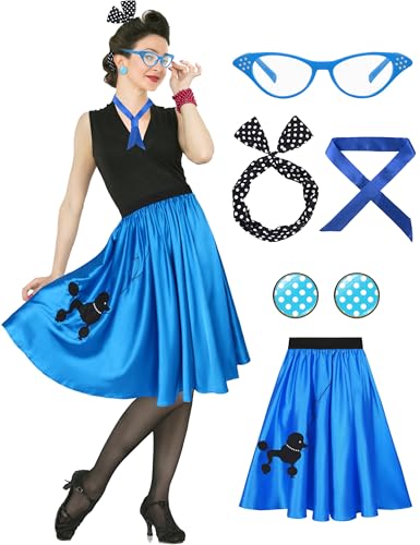 CICOCI Sock Hop Kostüm Fett 1950er Pudel Röcke für Damen 50er Jahre Kostüme Zubehör Halloween Kostüme CICOCI Sock Hop Kostüm Fett 1950er Pudel Röcke für Damen 50er Jahre Kostüme Zubehör Halloween Kostüme von CICOCI