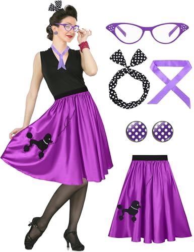 CICOCI Sock Hop Kostüm Fett 1950er Pudel Röcke für Damen 50er Jahre Kostüme Zubehör Halloween Kostüme CICOCI Sock Hop Kostüm Fett 1950er Pudel Röcke für Damen 50er Jahre Kostüme Zubehör Halloween Kostüme von CICOCI