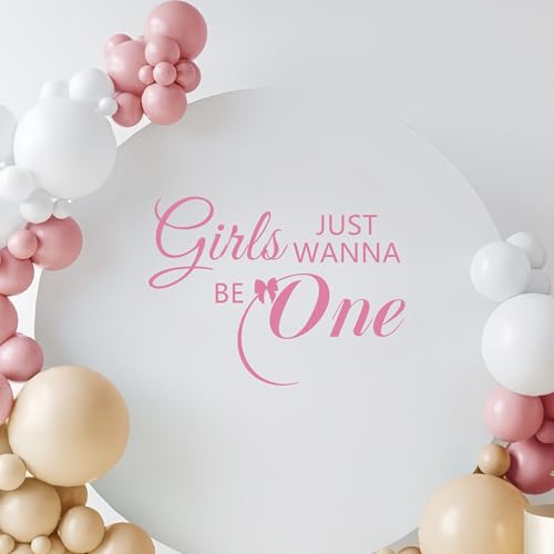 CIEQR Aufkleber "Girls Just Wanna Be One" – Rosa Schleifen-Aufkleber für den ersten Geburtstag, Dekoration, Party, Sweet One Thema, Geburtstagsparty-Dekorationen, Aufkleber für Jahrestag, Ballonbogen, CIEQR Aufkleber "Girls Just Wanna Be One" – Rosa Schleifen-Aufkleber für den ersten Geburtstag, Dekoration, Party, Sweet One Thema, Geburtstagsparty-Dekorationen, Aufkleber für Jahrestag, Ballonbogen, von CIEQR