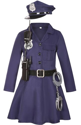 CIFITERY Polizisten-Kostüm für Kinder, marineblaues Polizei-Kostüm für Mädchen, Trägertag, Polizei-Kostüm, Halloween-Geschenke CIFITERY Polizisten-Kostüm für Kinder, marineblaues Polizei-Kostüm für Mädchen, Trägertag, Polizei-Kostüm, Halloween-Geschenke von CIFITERY