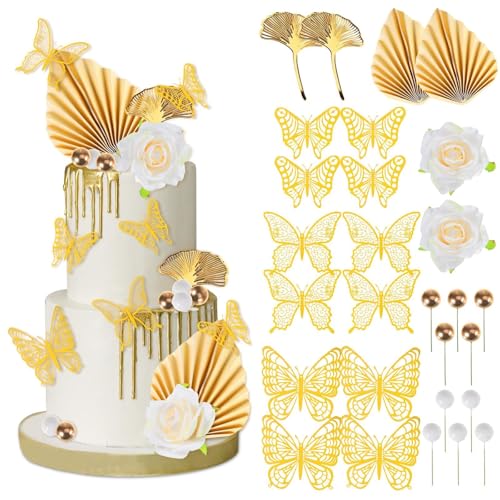 Goldfarbene Kuchendekorationen Goldfarbene Kuchendekorationen von CIGTSICO