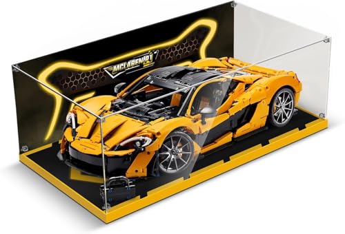 Acryl Vitrine für 42172 Mclaren P1, Staubdichte Vitrine Transparente Schaukasten Aufbewahrungsbox für Modelle Sammlerstücke, howcase Display Case 62 x 30 x 20CM (Nur Vitrine) von CIJINAY
