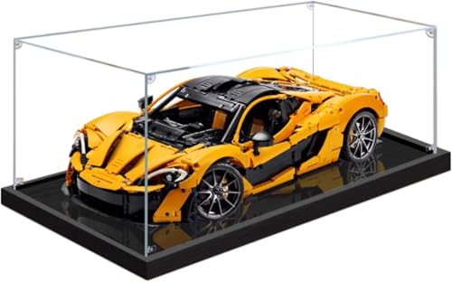 Acryl Vitrine für 42172 Mclaren P1, Staubdichte Vitrine Transparente Schaukasten Aufbewahrungsbox für Modelle Sammlerstücke, howcase Display Case 62 x 30 x 20CM (Nur Vitrine) von CIJINAY