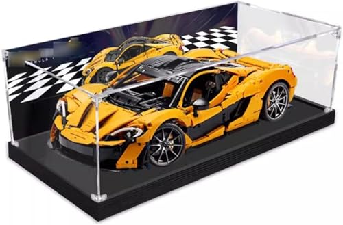 Acryl Vitrine für 42172 Mclaren P1, Staubdichte Vitrine Transparente Schaukasten Aufbewahrungsbox für Modelle Sammlerstücke, howcase Display Case 62 x 30 x 20CM (Nur Vitrine) von CIJINAY