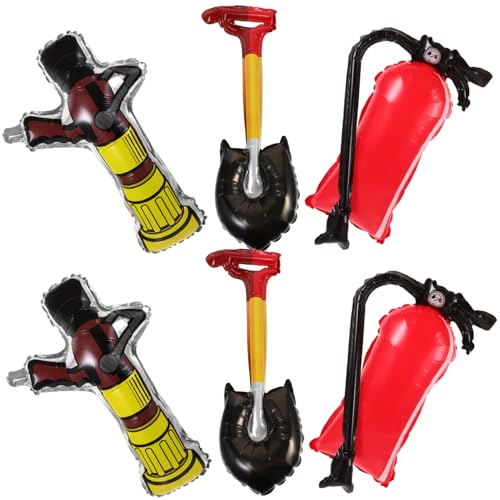 CIMAXIC 1 Satz Dekorationen Für Die Feuerparty Requisiten Ballon Led Spielzeuge Schaufel Spielsachen Partygeschenke Für Die Feuerwehr Aufblasbare Spatenstütze Aluminiumfolie von CIMAXIC