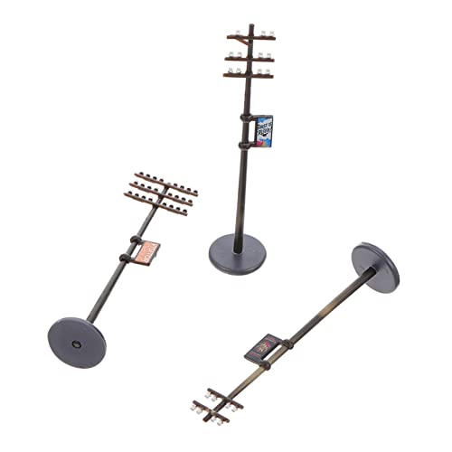 CIMAXIC 1 Satz Mikrolandschaft selber Machen Landschaftsdekor selber Machen Mini-Park-Dekore Modellbau Beleuchtung trepenbeleutung gefälschte Telegrafenmastmodelle Park- -Modelle von CIMAXIC