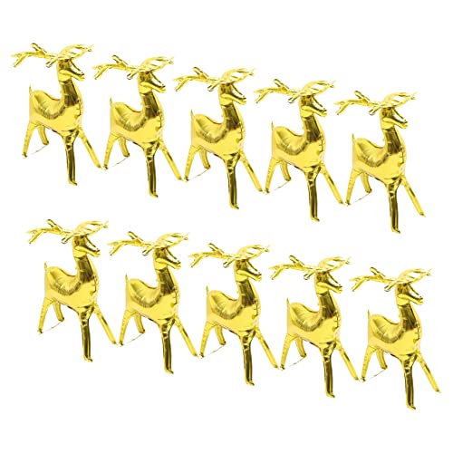 CIMAXIC 10 Stück Elch Folienballons Konfetti Ballonbogen Set Folien Rentier Ballonfüller Weihnachtsballons Seifenblasen Helium Tierballons Happy Fathers Day Ballonspielzeug von CIMAXIC