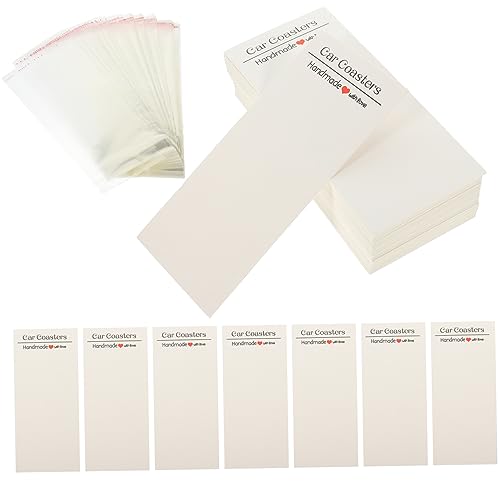 CIMAXIC 100 Sätze Untersetzer mit Karten Anzeigekarten für Verpackungen Untersetzer-Showkarten Pappuntersetzerkarten Pappuntersetzer-Displaykarte Untersetzer-Kartenetui Karten von CIMAXIC