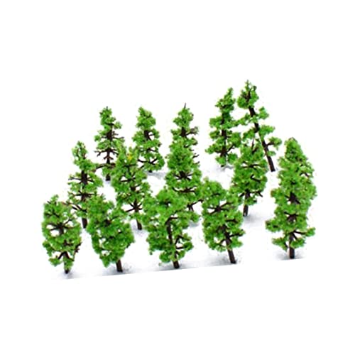 CIMAXIC 100 Stück Gebäudemodellbaum Modell Kleiner Baum Weihnachten Tanne wohnungsdeko wohnraumdeko Bäume für Setups Modellbäume, Eisenbahn-Diorama, Mini-Landschaft Plastik Green von CIMAXIC
