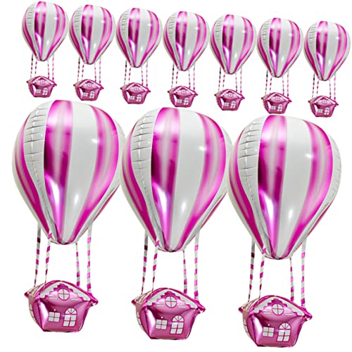 10 Stücke Folie Ballon Set Heißluftballon Aluminium Für Kinder Geburtstag Party Dekorationen von CIMAXIC