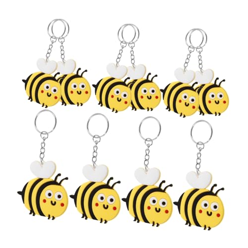 CIMAXIC 10Stücke Süße Bienen Schlüsselanhänger Cartoon Bienen Schlüsselbund für Taschen Geldbörsen Handys Autos Langlebig aus Dekorative Glücksbringer für Freunde CIMAXIC 10Stücke Süße Bienen Schlüsselanhänger Cartoon Bienen Schlüsselbund für Taschen Geldbörsen Handys Autos Langlebig aus Dekorative Glücksbringer für Freunde von CIMAXIC