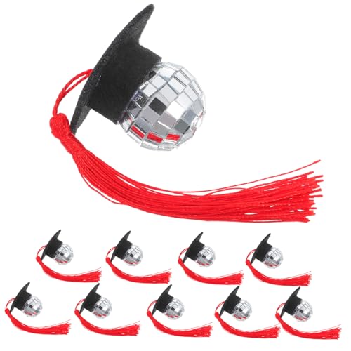 CIMAXIC 10pcs Abschlusskappe Cupcake Topper Mit Quasten Disco Ball Gestaltet Kap Für Gradfeier Graduierten -kuchen -topper Für Die High School College University CIMAXIC 10pcs Abschlusskappe Cupcake Topper Mit Quasten Disco Ball Gestaltet Kap Für Gradfeier Graduierten -kuchen -topper Für Die High School College University von CIMAXIC