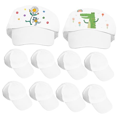 CIMAXIC 10stücke Diy Junge Mädchen Mützen Leere Baumwoll-hüte Zum Handbemalen Kreative Graffiti-kappen Für Bastelprojekte Für Strand Partys Und Freizeitaktivitäten CIMAXIC 10stücke Diy Junge Mädchen Mützen Leere Baumwoll-hüte Zum Handbemalen Kreative Graffiti-kappen Für Bastelprojekte Für Strand Partys Und Freizeitaktivitäten von CIMAXIC