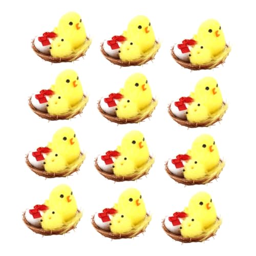 CIMAXIC 12 Stück Osterküken Eier Weiden Mini kinderzimmerdeko Easter Toys Easter Presents Easter 0stergeschenke Küken Dekoration simuliertes Plüschküken Osterhühner Plastik CIMAXIC 12 Stück Osterküken Eier Weiden Mini kinderzimmerdeko Easter Toys Easter Presents Easter 0stergeschenke Küken Dekoration simuliertes Plüschküken Osterhühner Plastik von CIMAXIC