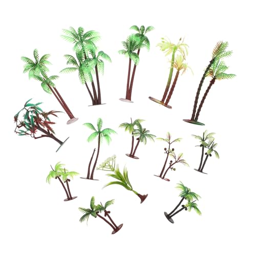 CIMAXIC 14Stücke Kokosnussbaum Modell Teiliges DIY Landschaftszubehör Für Realistische Strand Und Walddekoration Exquisite Handwerkskunst Langlebigem von CIMAXIC